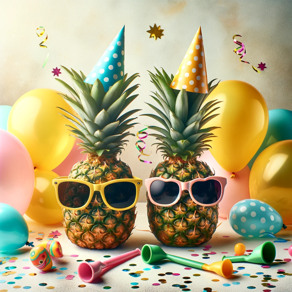 Original colorful pineapple party
