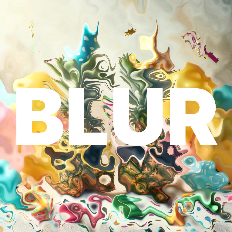 Text cutout blur effect
